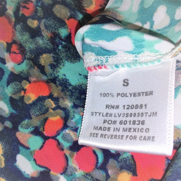 Olive & Oak Splatter Print Racer Back Tank Blouse - Picture 7 of 8